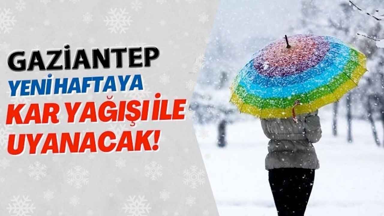 Gaziantep'te Kar Yağışı Başlıyor: 2 Gün Sürecek!