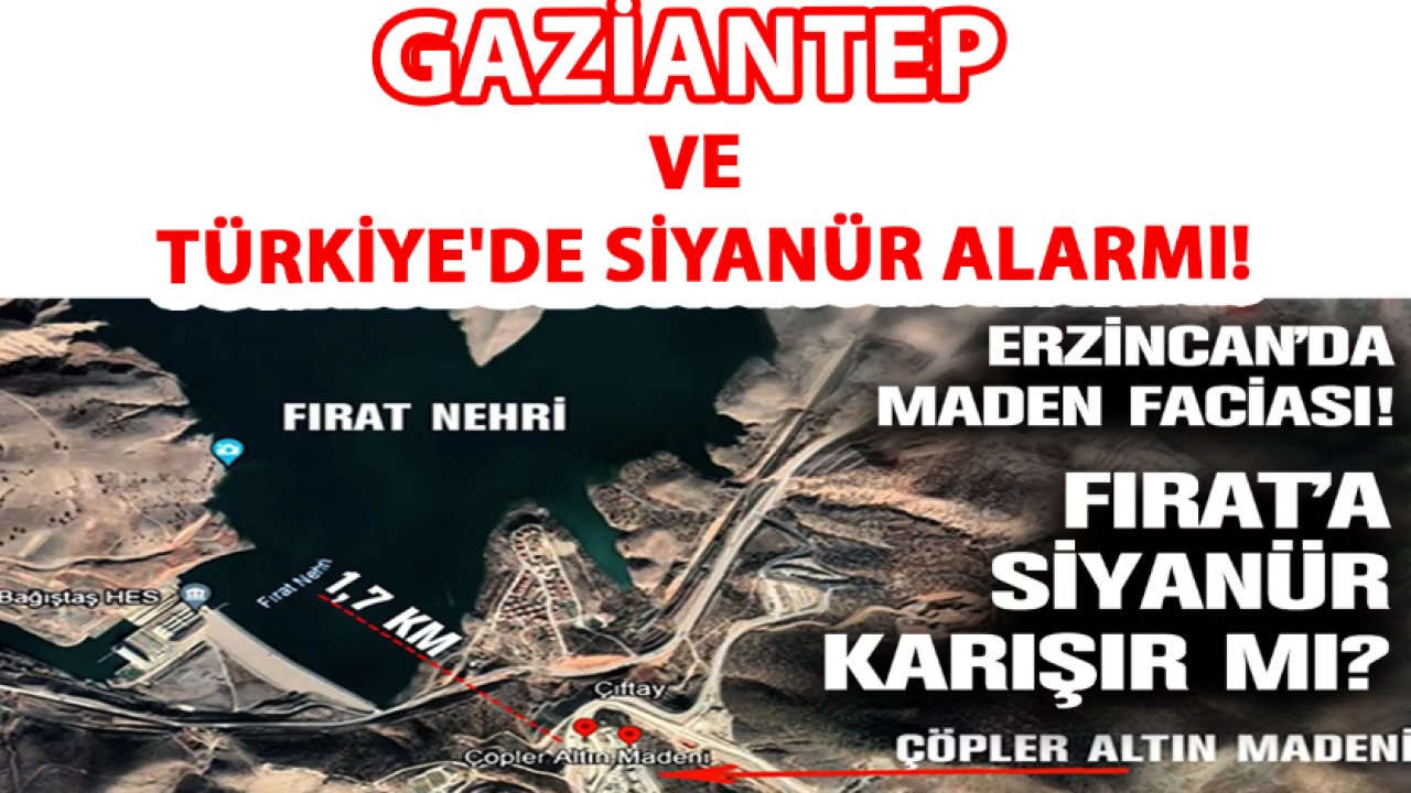 GAZİANTEP'E DE SIÇRADI! Erzincan, Gaziantep, Şanlıurfa  adeta çöle dönecek! Gaziantep Ve Türkiye'de Siyanür Alarmı!