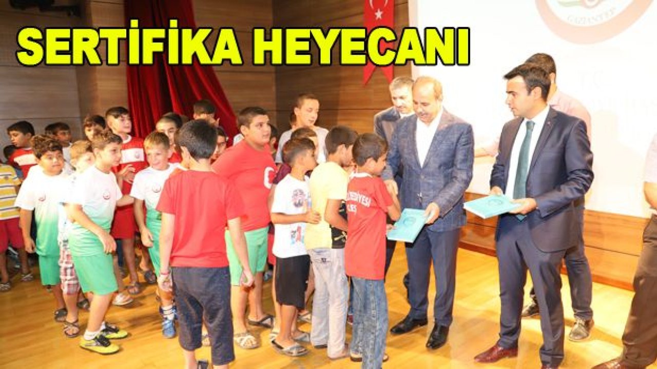 Oğuzeli'nde sertifika heyecanı