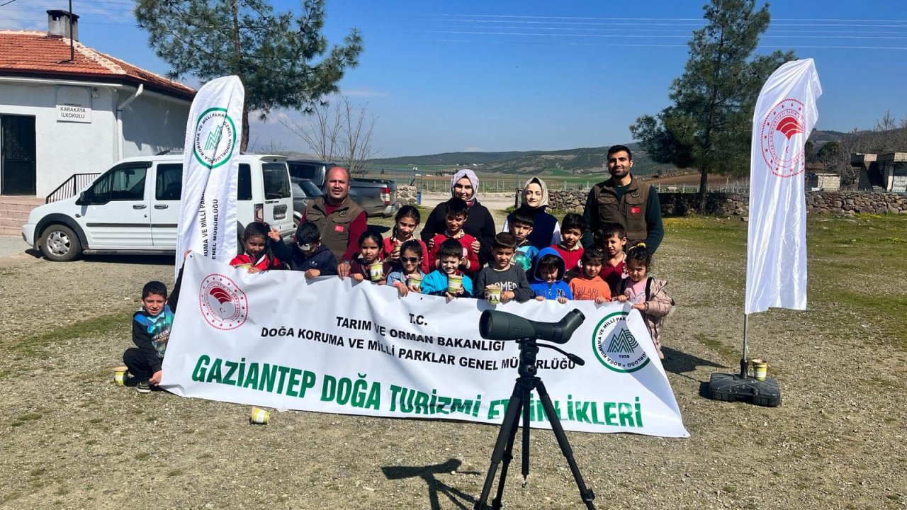 Gaziantep'te öğrenciler kuş gözlemciliği yaptı