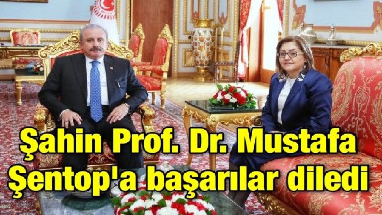 Fatma Şahin Prof. Dr.Mustafa Şentop'a başarılar diledi