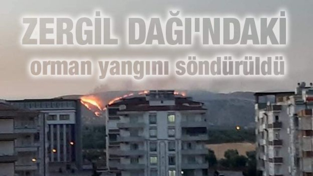 Zergil Dağı'ndaki orman yangını söndürüldü