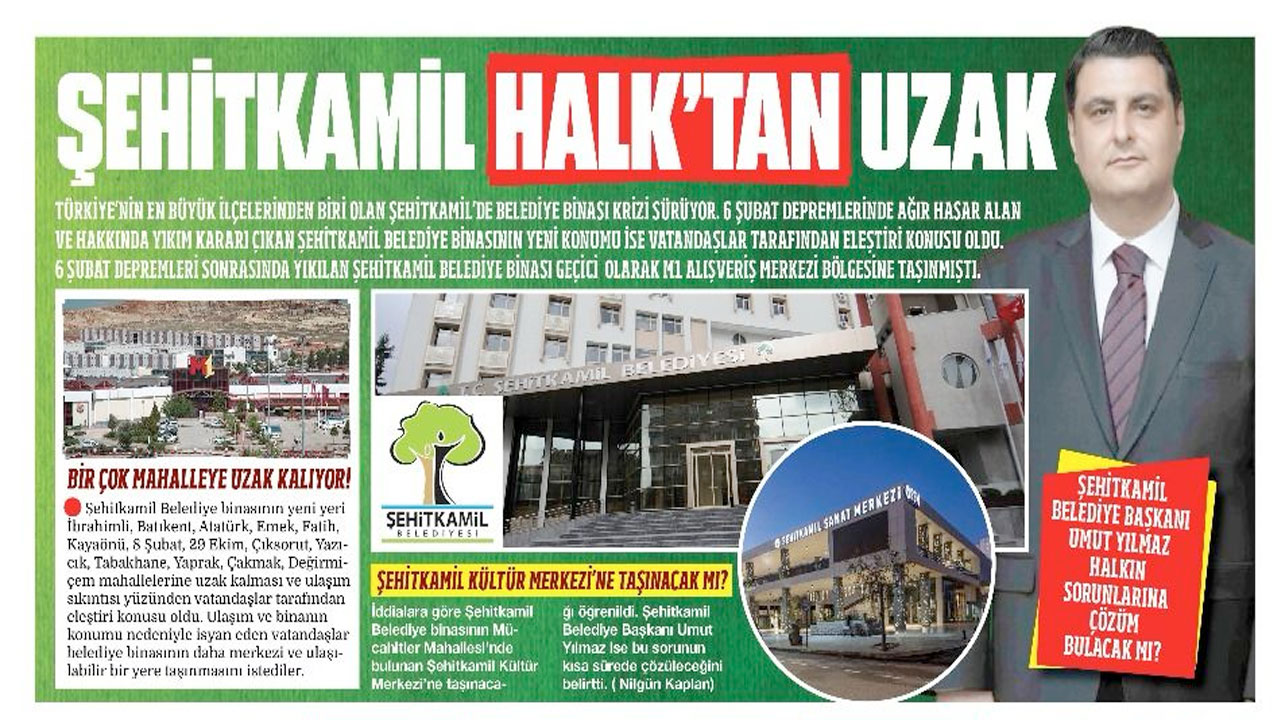 Şehitkamil halkının uzaklık isyanı!