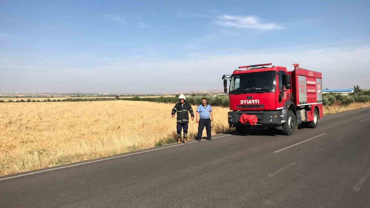 Gaziantep Büyükşehir itfaiye ekipleri mahsul nöbetinde