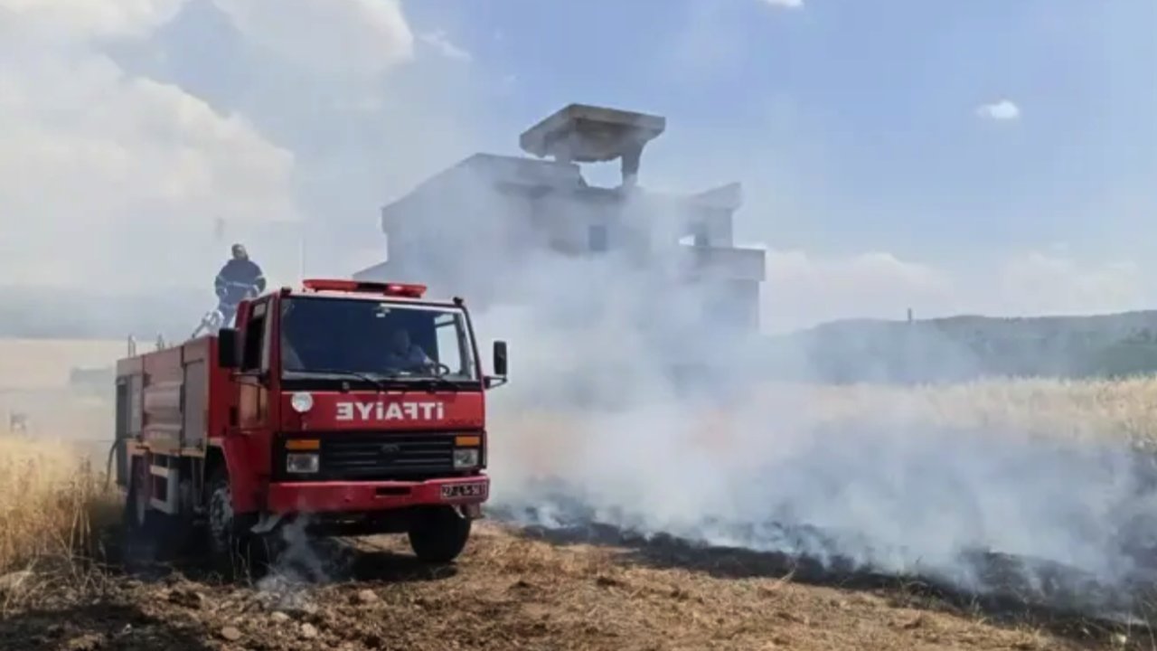 Gaziantep'te 32 dönümluk buğday ekili alan yandı