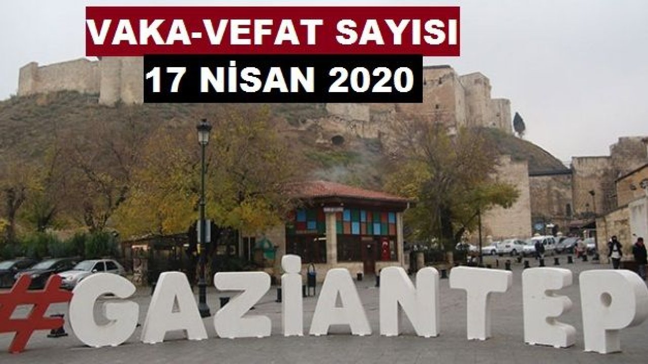 Gaziantep'te Korona Virüste Bugün (17 Nisan Cuma ) Kaç Vaka Teşhis Edildi? Vefat Sayısı Kaç? Gaziantep'te  Son Durum Ne?