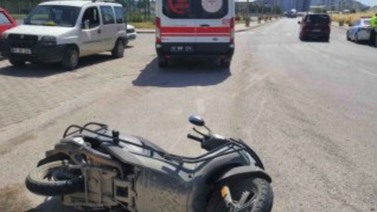 Gaziantep'te otomobille çarpışan motosikletin sürücüsü yaralandı