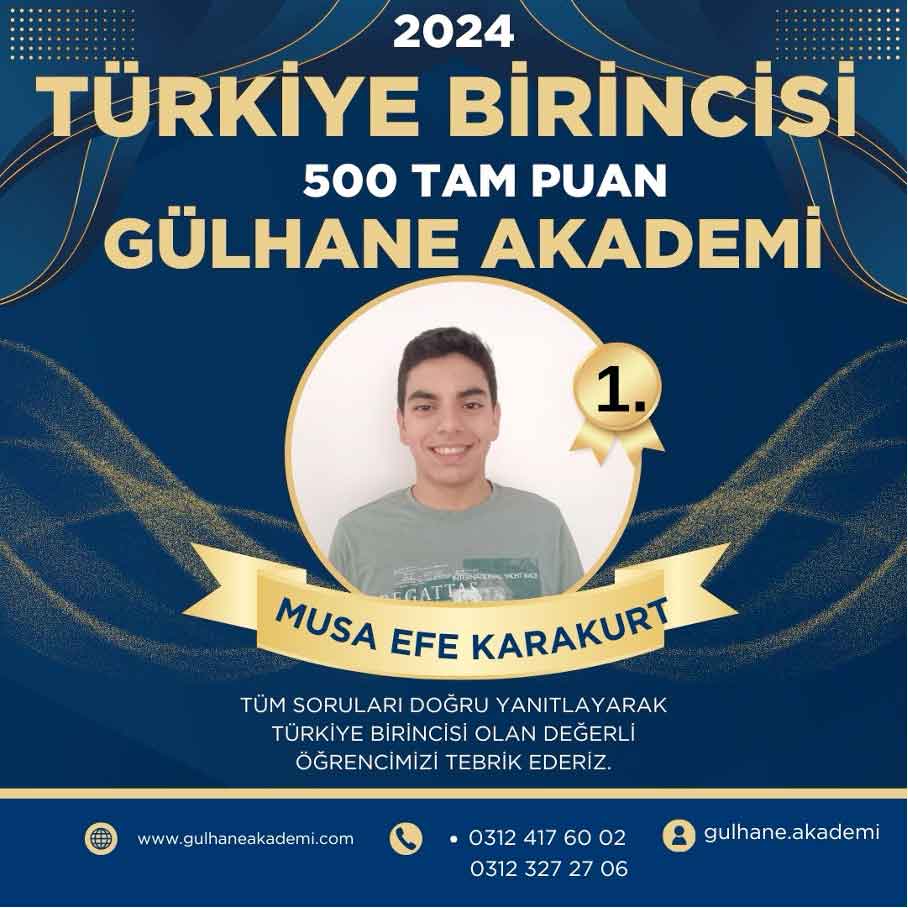 LGS Türkiye Birincisi Musa Efe Karakurt, Başarılarının Sırrını Anlattı