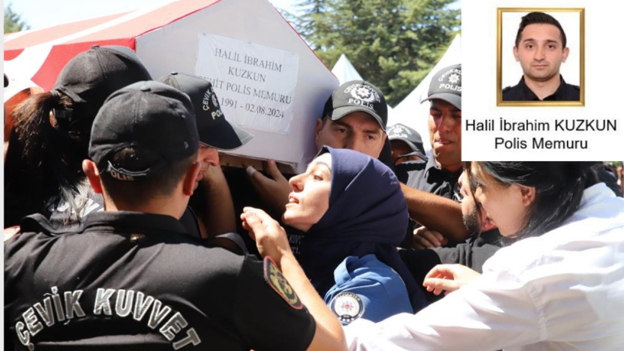 Gaziantep Şehidine Ağlıyor! Şehit polis memuru Halil İbrahim Kuzkun için tören düzenlendi