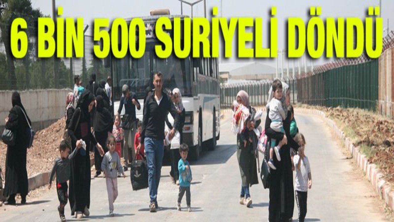 Bayramı ülkesinde geçiren 6 bin 500 Suriyeli dönüş yaptı