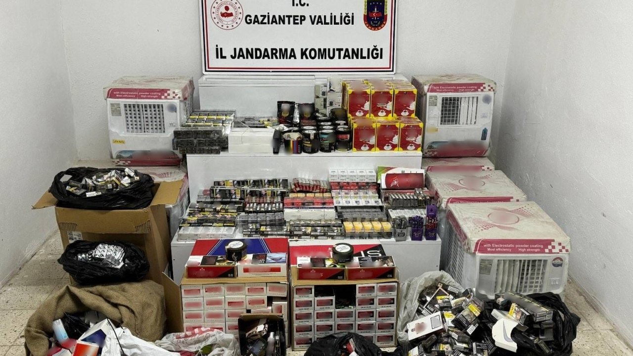 Gaziantep’te 710 bin TL’lik kaçak malzeme ele geçirildi