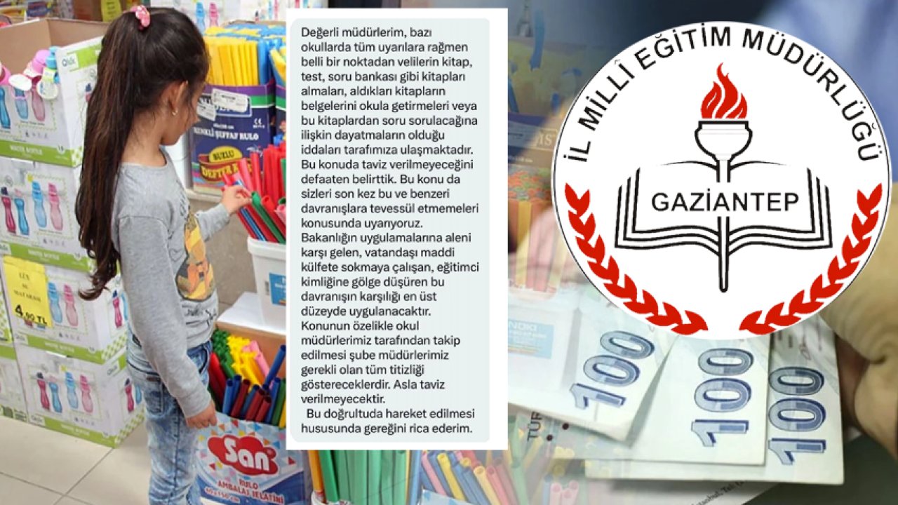 Gaziantep İl Milli Eğitim Müdürlüğü'nden Müdürlere Sert Uyarı!