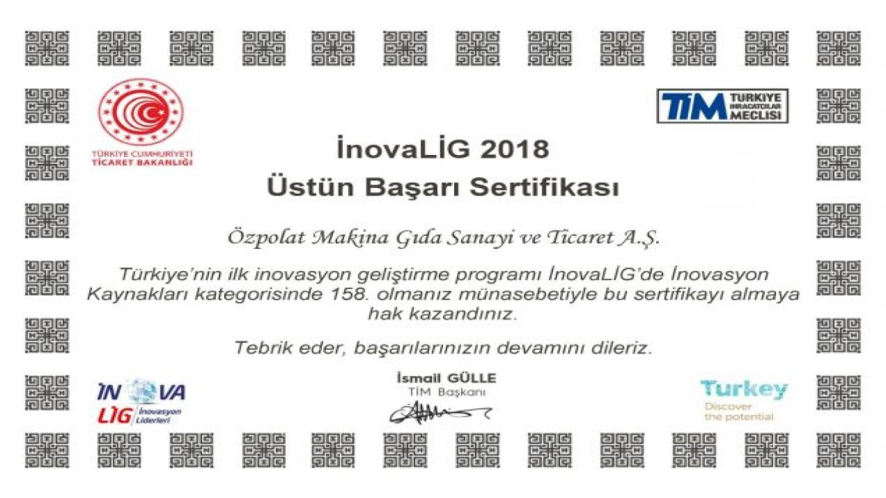 Özpolat Makina'dan üstün inovasyon başarısı