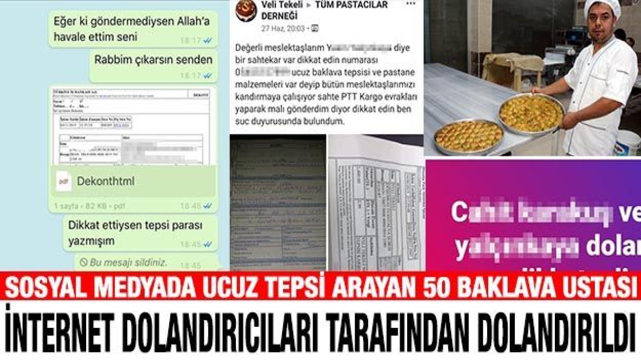 Baklavacılara ucuz tepsi şoku