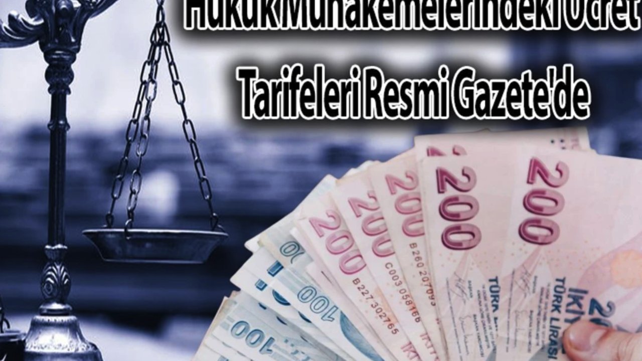 Tanıklık, hakem ve gider avansı tarifeleri Resmi Gazete'de