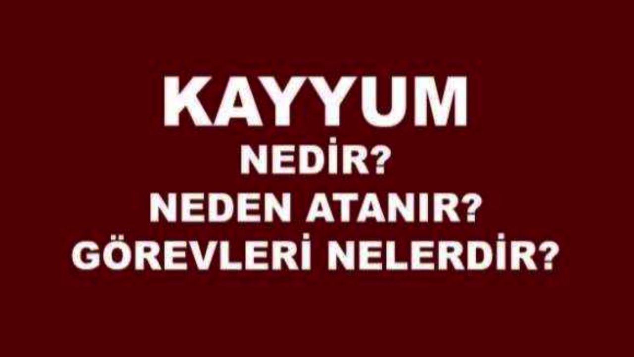 Kayyum nedir? Kayyum neden atanır?