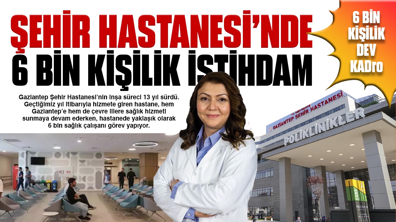 Gaziantep Şehir Hastanesi'nde 6 Bin Kişilik İstihdam