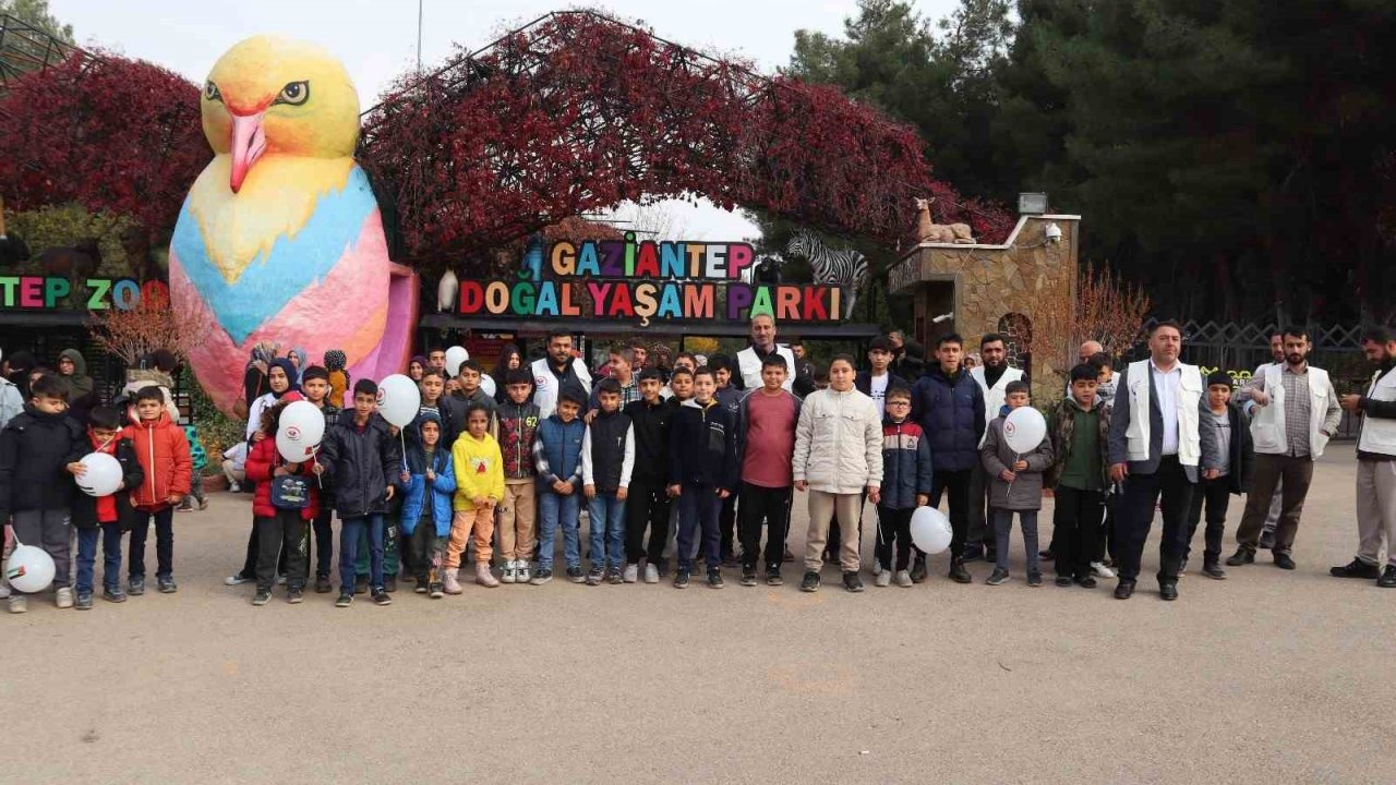 Yetim çocuklar Gaziantep Doğal Yaşam Parkı’nı gezdi