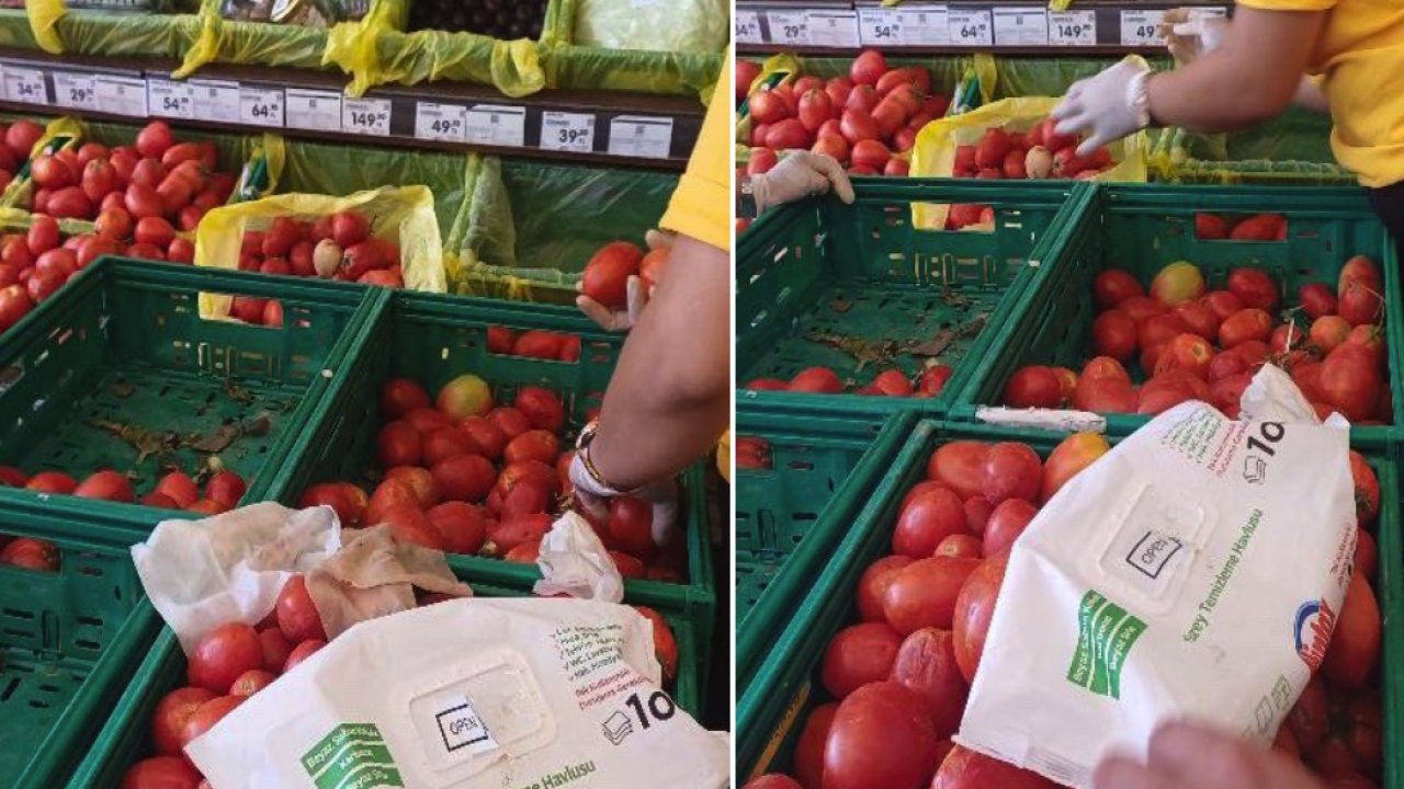 Gaziantep’te market zincirinde skandal! YÜZEY TEMİZLEYİCİLERLE BAKIN NELER YAPMIŞLAR?