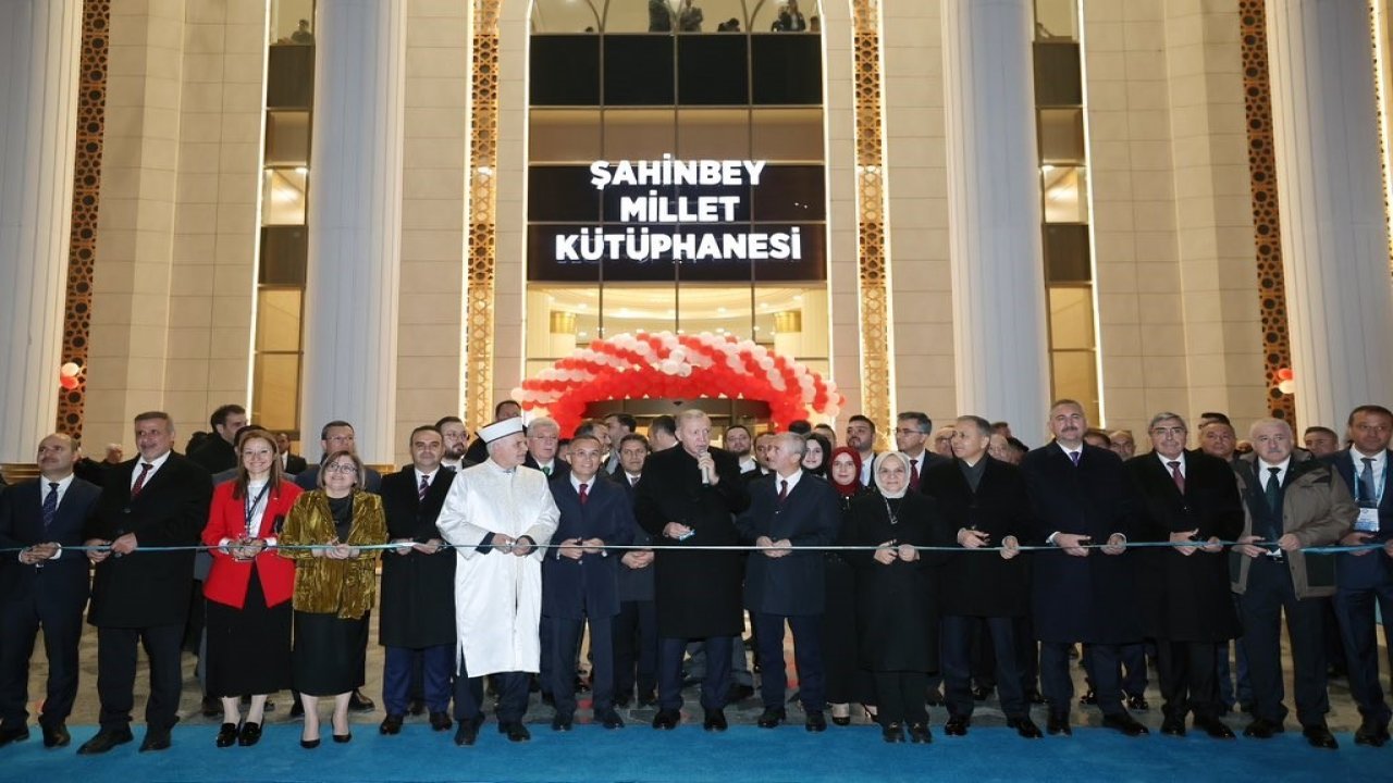 Erdoğan, Şahinbey Millet Kütüphanesi’nin açılışını yaptı