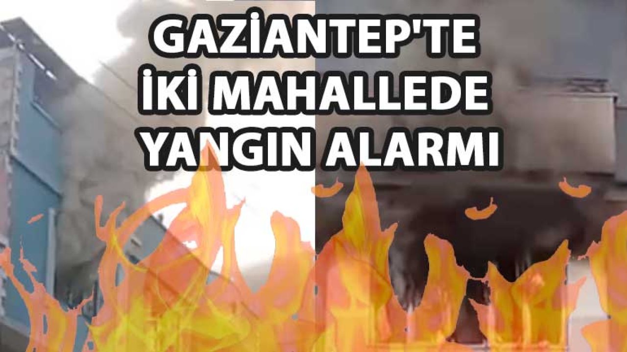 Gaziantep'te İki Mahallede Yangın Alarmı: İtfaiye Ekipleri Müdahalede!