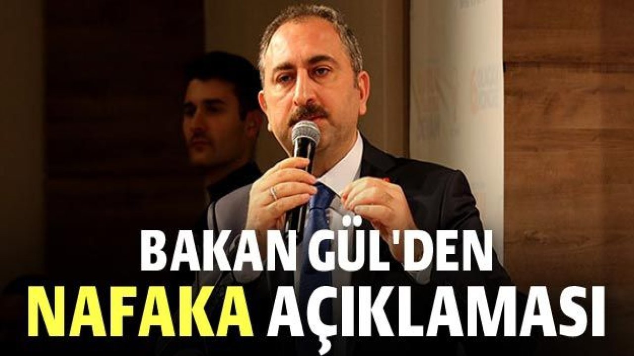 Bakan Gül'den nafaka açıklaması