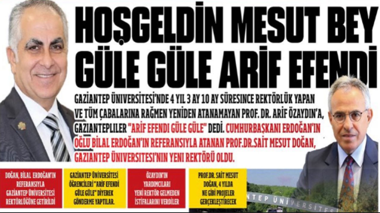 Hoşgeldin Mesut Bey Güle Güle Arif Efendi