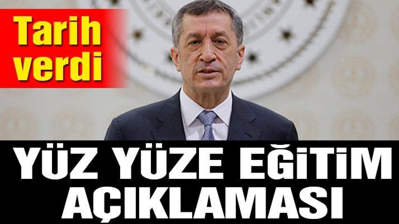 Bakan Selçuk’tan yüz yüze eğitim açıklaması