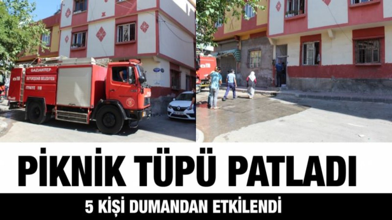 Piknik tüpü patladı, 5 kişi dumandan etkilendi