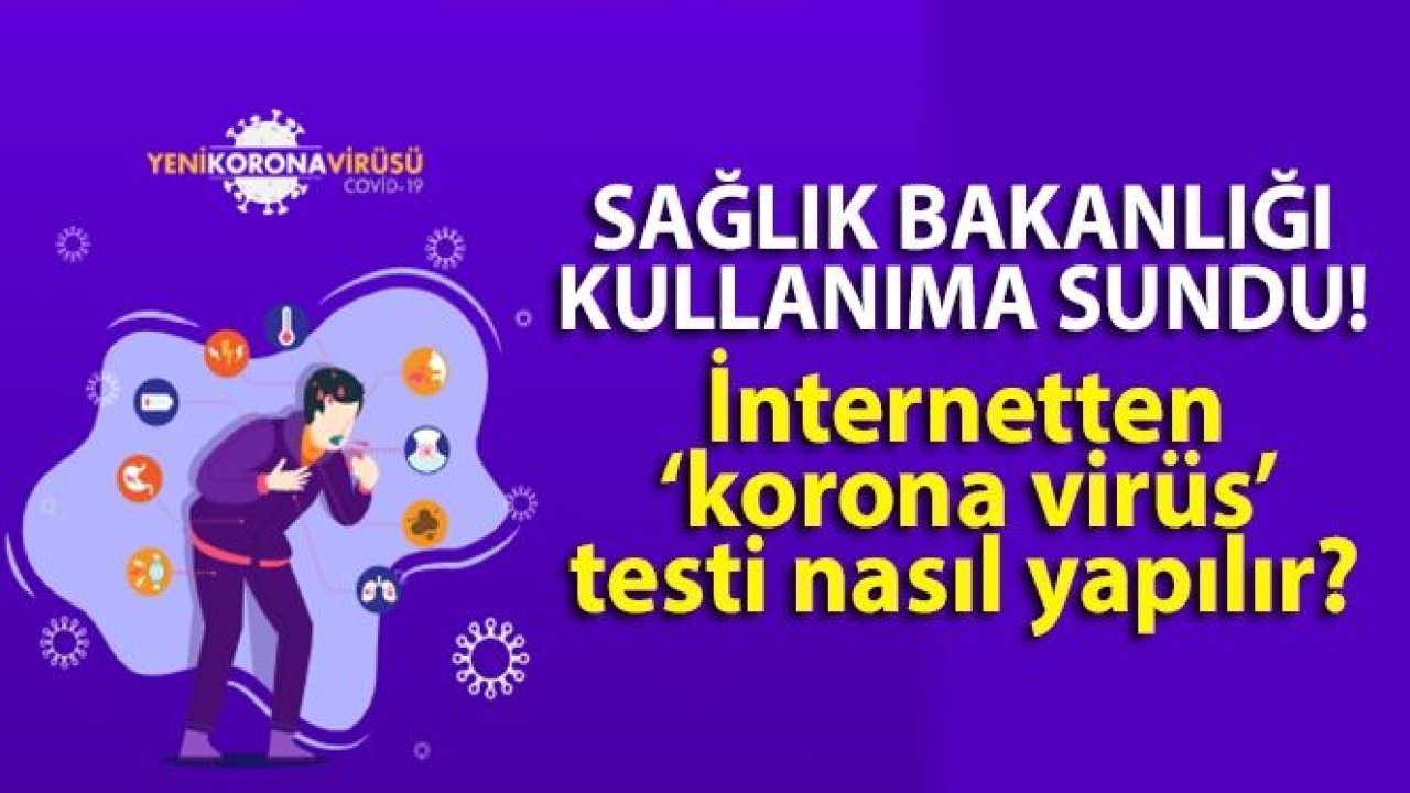 Sağlık Bakanlığı kullanıma sundu! İnternetten Korona virüs testi nasıl yapılır?