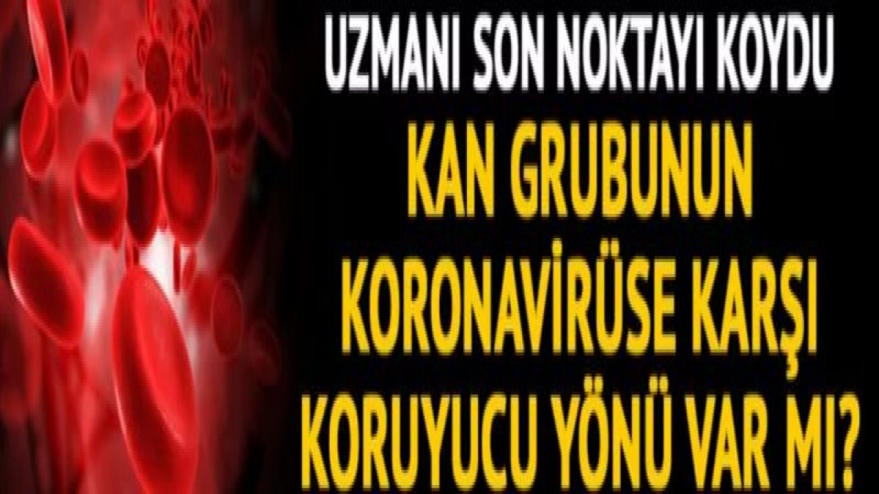 Uzmanı açıkladı! 'Kan grubunun koronavirüsten koruyucu bir yönü yok'