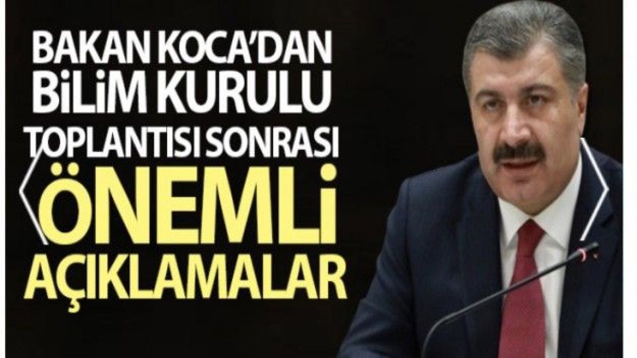 Sağlık Bakanı Fahrettin Koca'dan önemli açıklamalar!