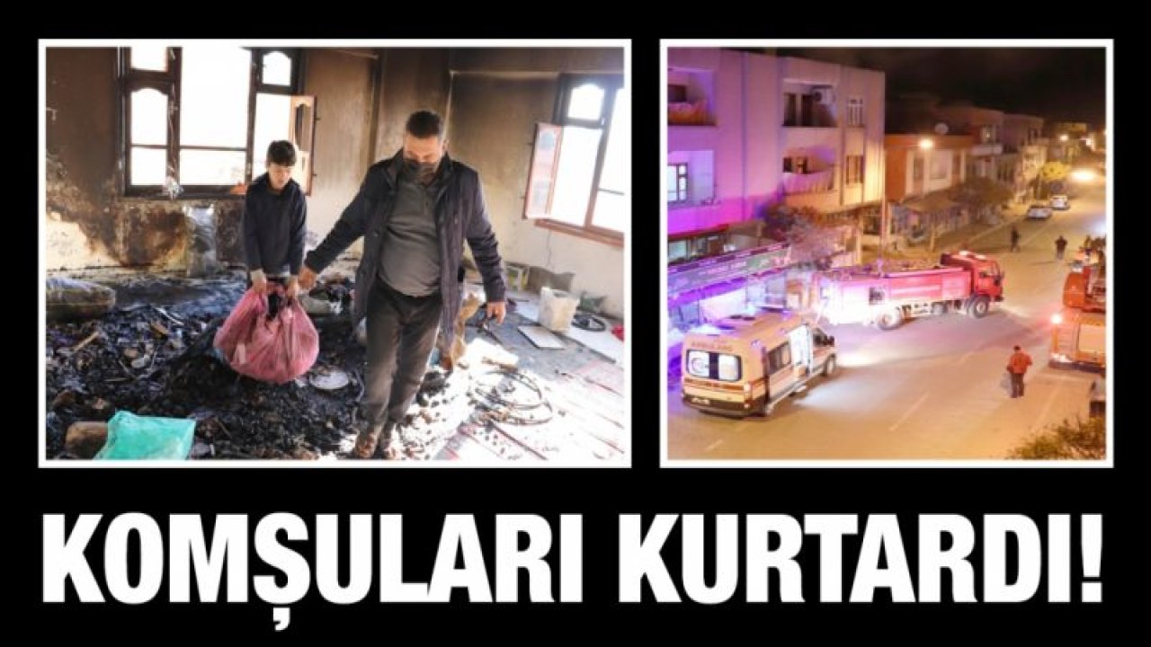 Komşuların dikkati 7 kişilik aileyi kurtardı