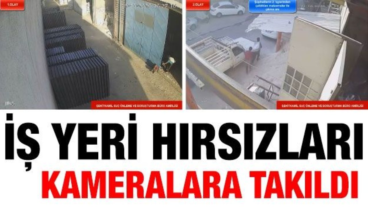 İş yerlerinden hırsızlık anları güvenlik kamerasında