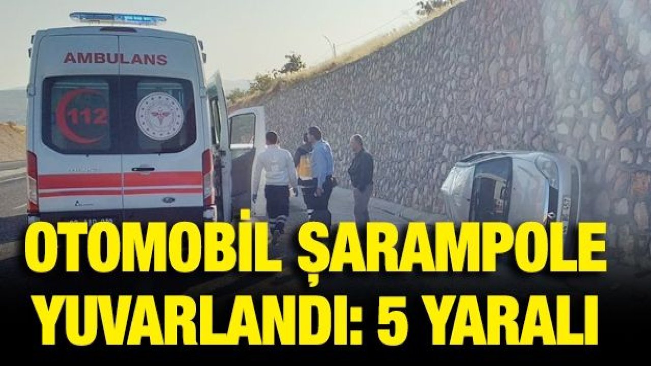 Otomobil şarampole yuvarlandı: 5 yaralı