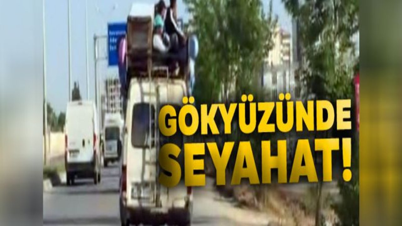 Gaziantep'te tehlikeli yolculuk