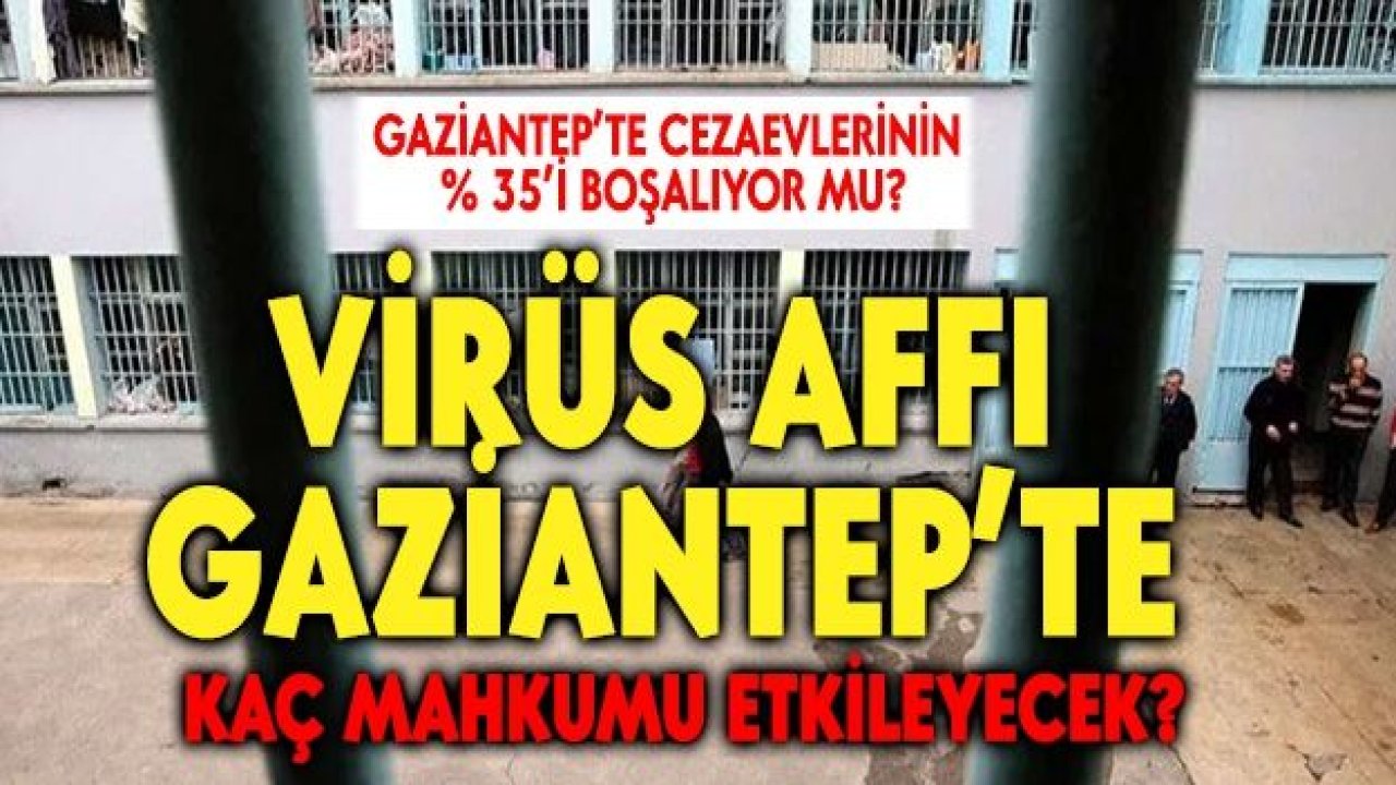 Gaziantep’te cezaevlerinin yüzde 35’i boşalıyor mu?