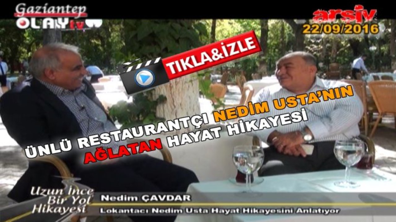 Video İzle...Bir Yaşam Hikayesi...Ünlü Restaurantçı Nedim Usta'nın Ağlatan Hayat Hikayesi...Garsonluk'tan Geldi,Restaurant Sahibi Oldu...Bugün Hayatını Kaybeden,Nedim Usta'nın Anısına...