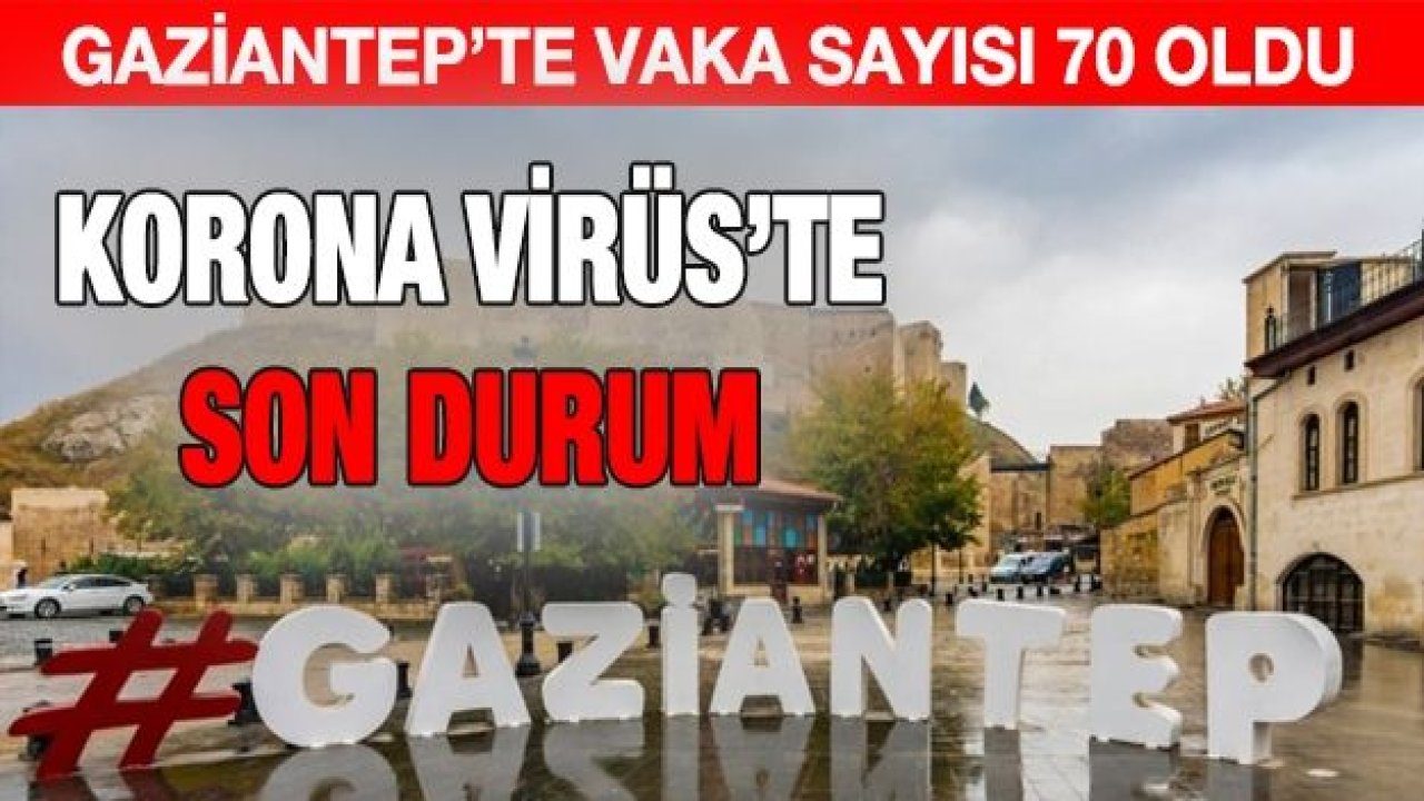 Gaziantep’te vaka sayısı 70 oldu