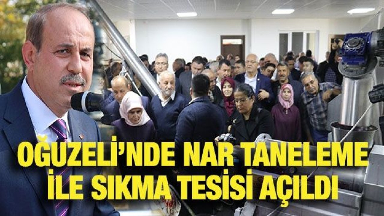 Oğuzeli’nde Nar taneleme ile sıkma tesisi açıldı