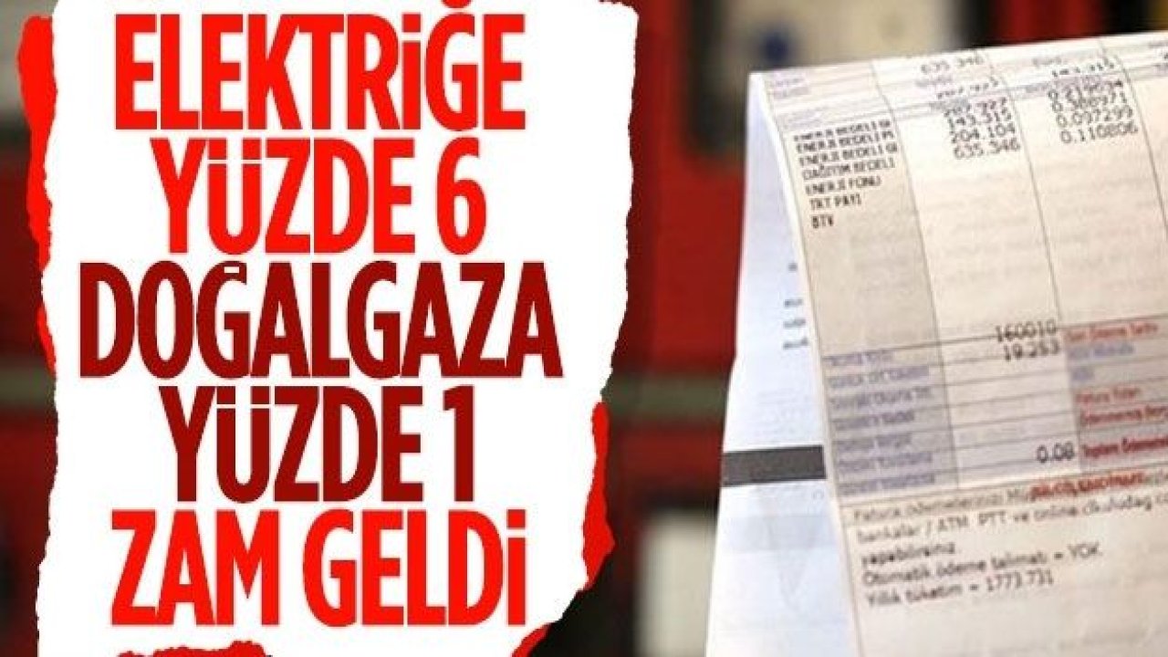 Elektrik tarifelerine ortalama yüzde 6 zam yapıldı