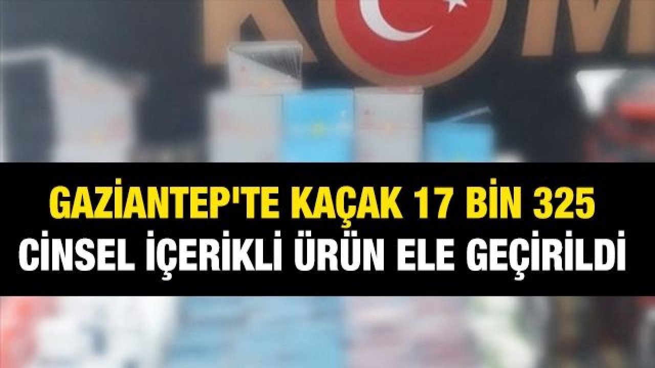 Gaziantep'te kaçak 17 bin 325 cinsel içerikli ürün ele geçirildi