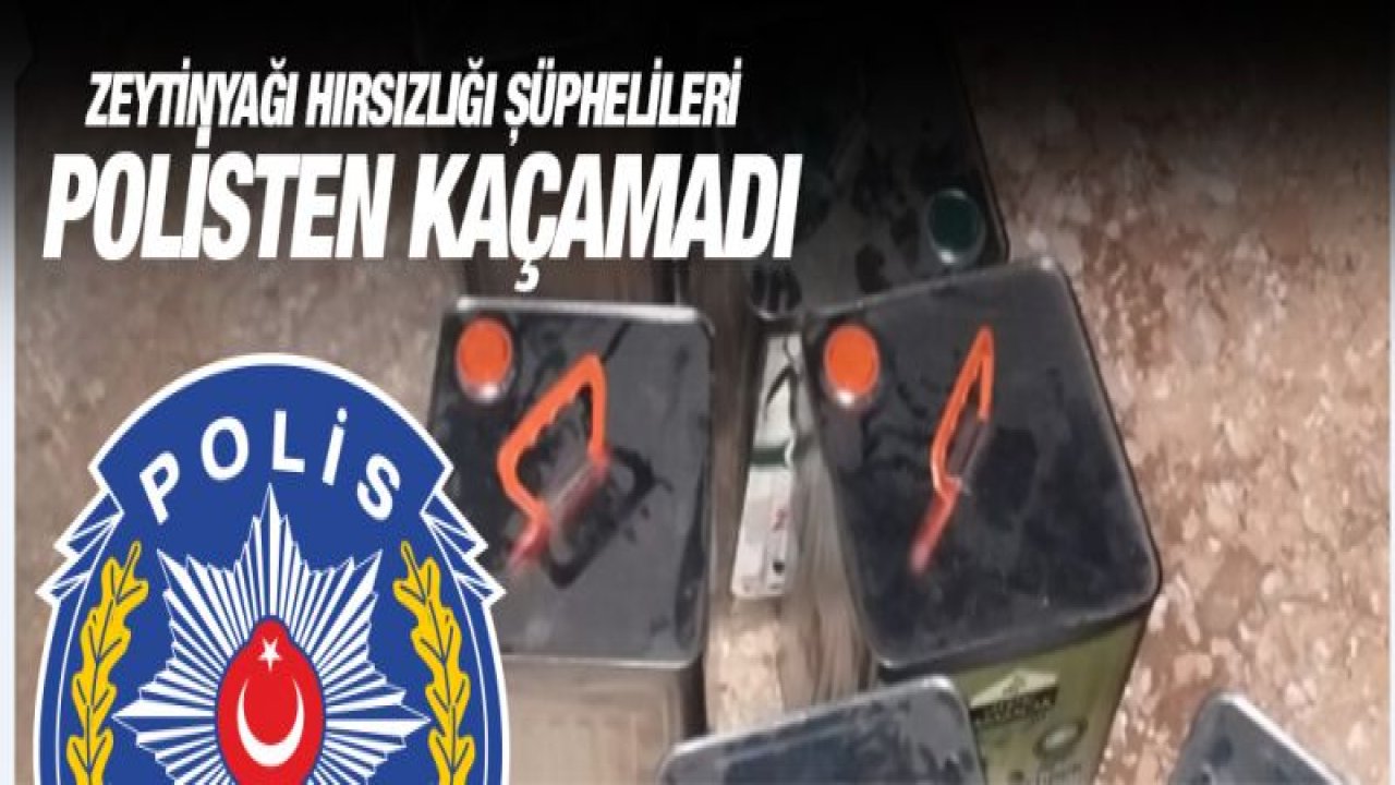 ZEYTİNYAĞI HIRSIZLIĞI ŞÜPHELİLERİ POLİSTEN KAÇAMADI