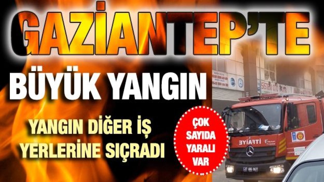 Mavi Kent Oto Sanayi Sitesinde Korkutan yangını! 4 iş yeri yandı...