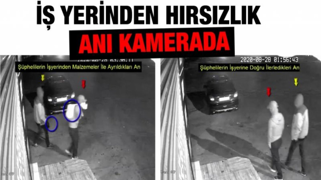 İş yerinden hırsızlık anı kamerada