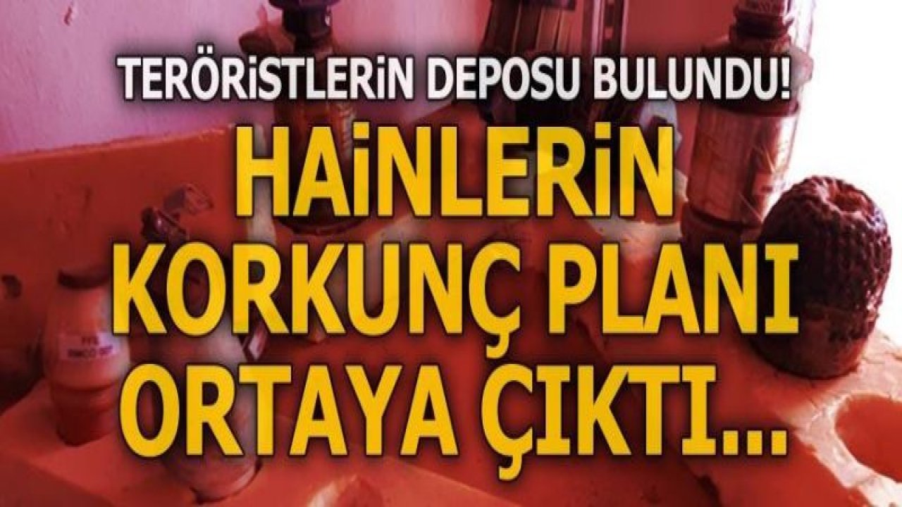 Teröristlerin deposu bulundu! Hainlerin korkunç planı ortaya çıktı...