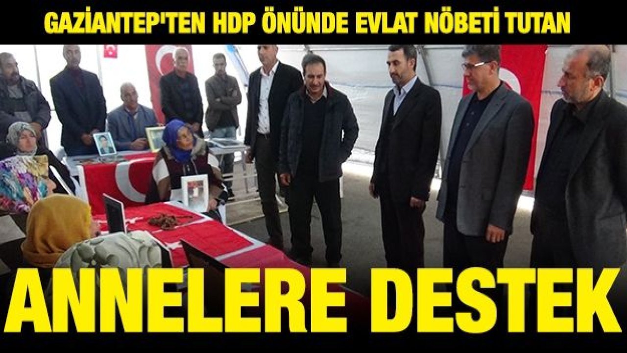 Gaziantep'ten HDP önünde evlat nöbeti tutan ailelere destek ziyareti