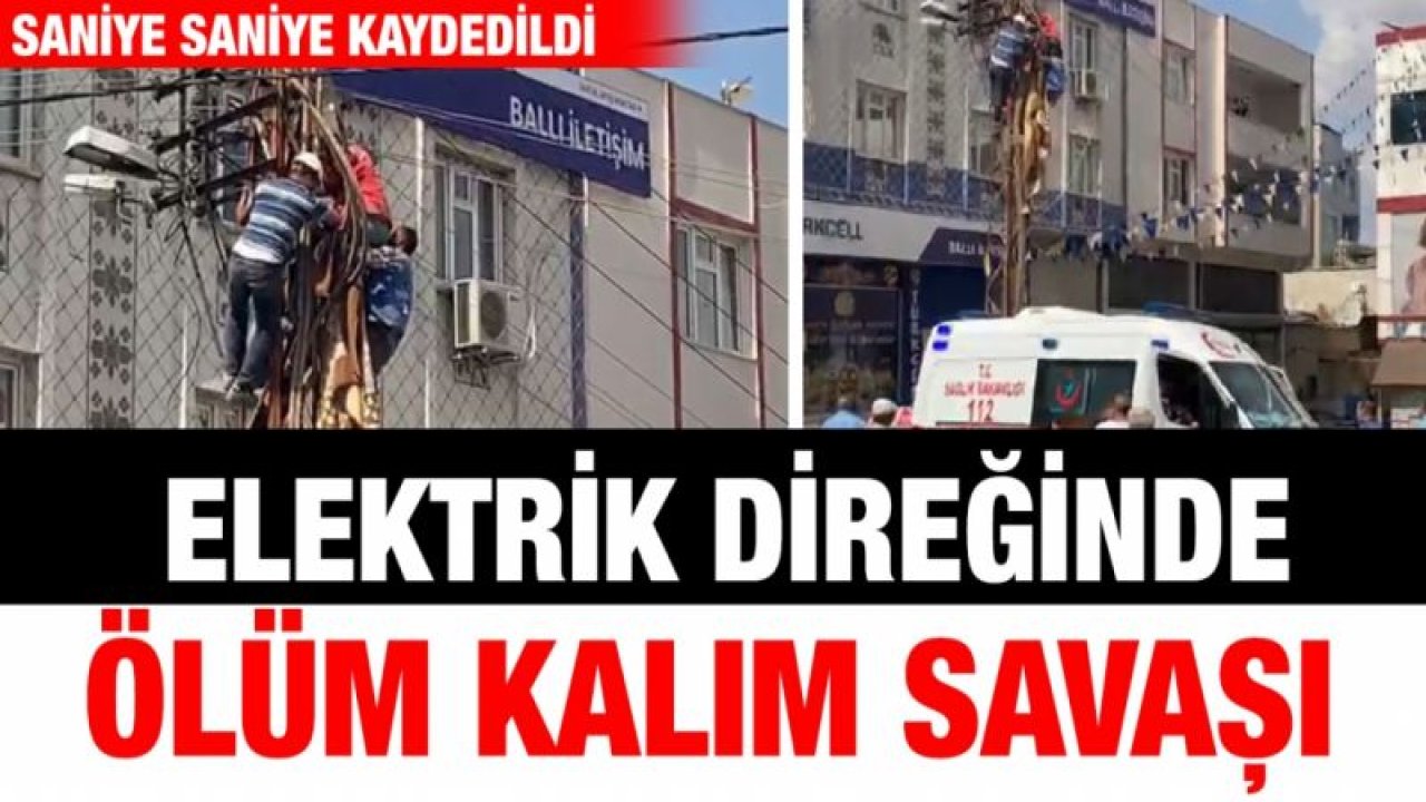 Elektrik direğinde ölüm kalım savaşı