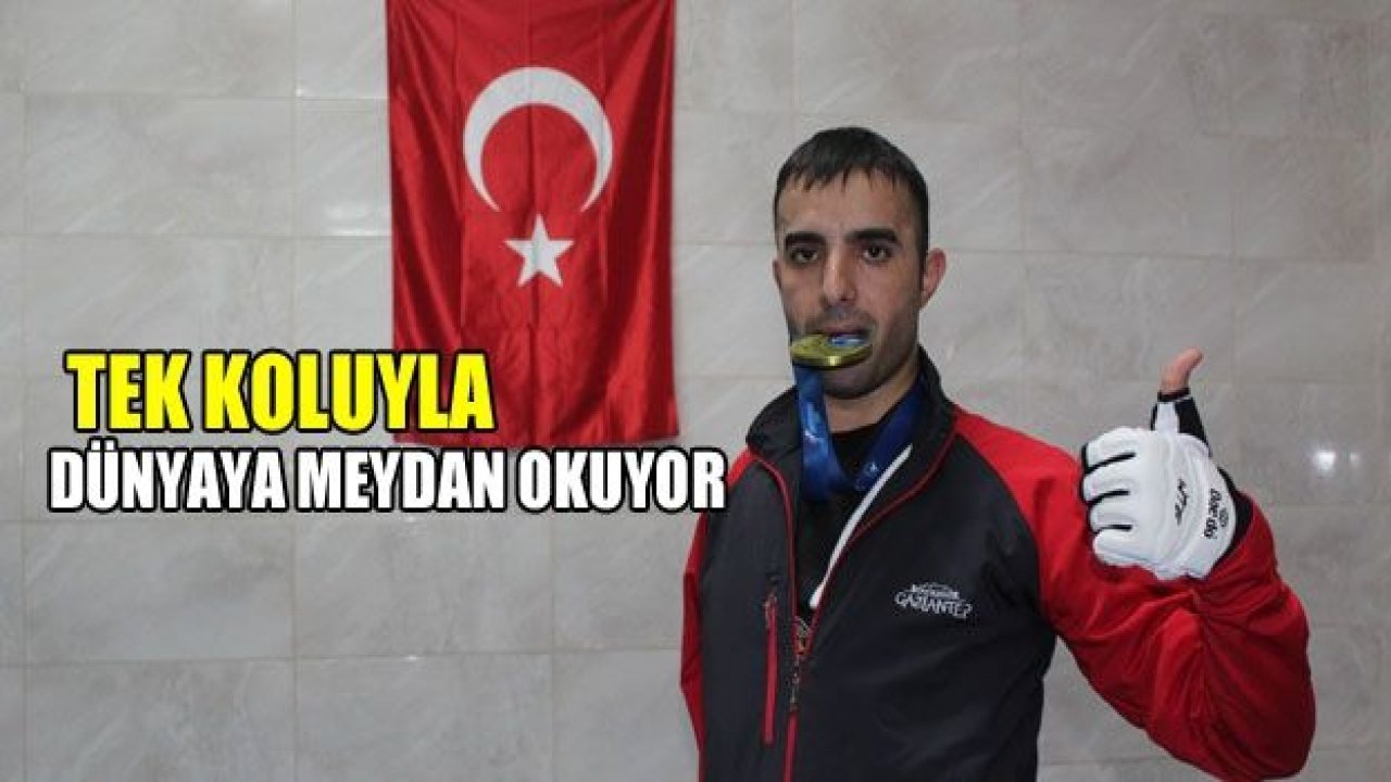 Tek kolu olmayan sporcu dünyaya meydan okuyor