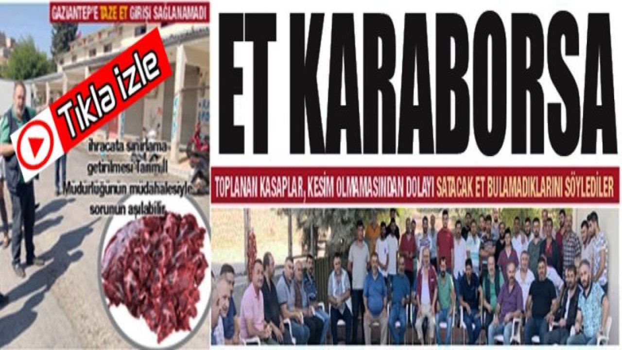 Gaziantep'te Et Krizi Yolda...Kesimhaneler Kesecek Koyun Bulamıyor...